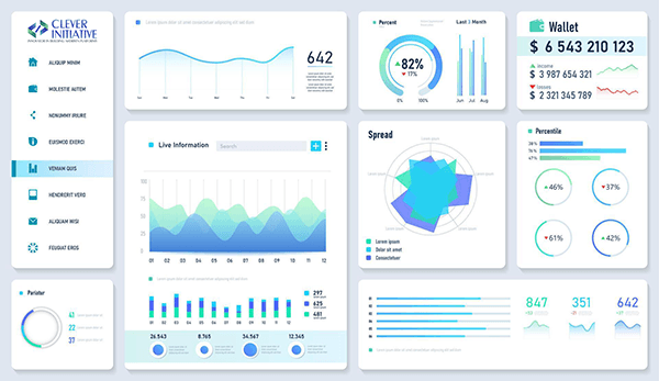 A customer's workspace in the CleverInit panel, showing the dashboard overview.